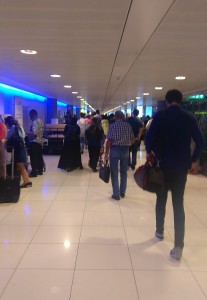 Crowded Abu Dhabi Airport