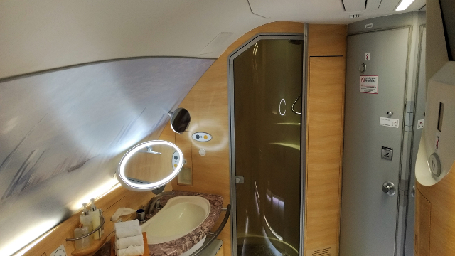 Emirates A380 First Bathroom