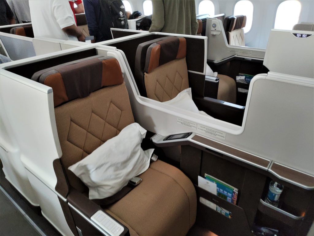 Oman Air 787 Business Cabin