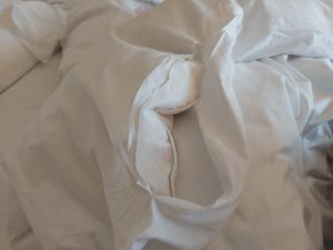 Bed linen frayed
