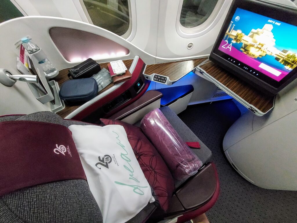 Qatar Airways Business Class 787-8 Seat