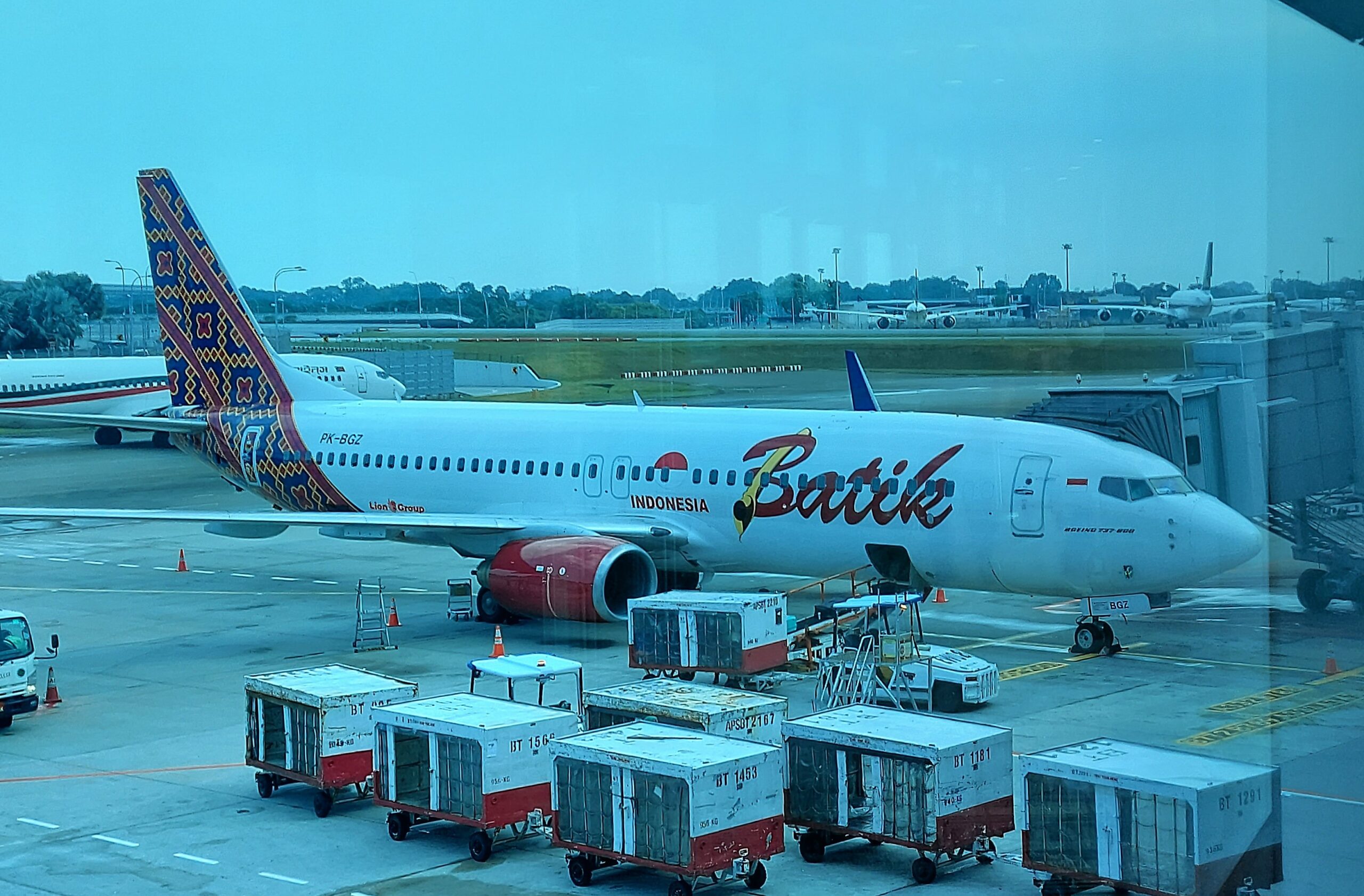 From Singapore to Bali in Batik Air Business Class Window Seat