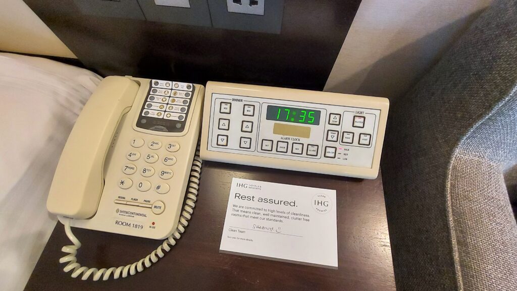 Intercontinental Room control panel