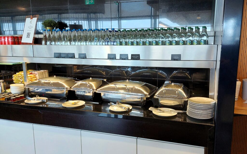 Dublin Airport's The East Lounge - Breakfast selection