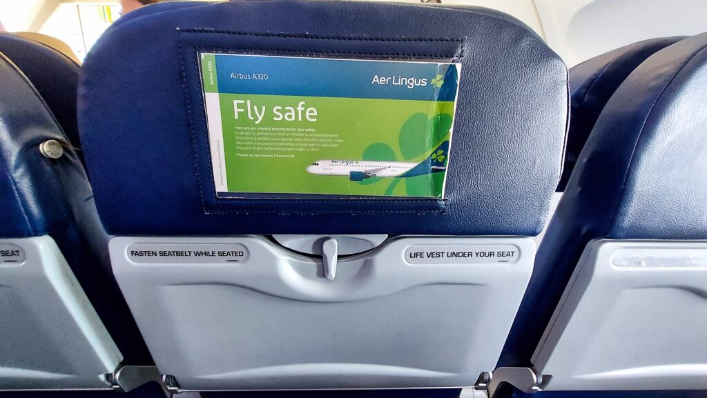 Aer Lingus safety leaflet 