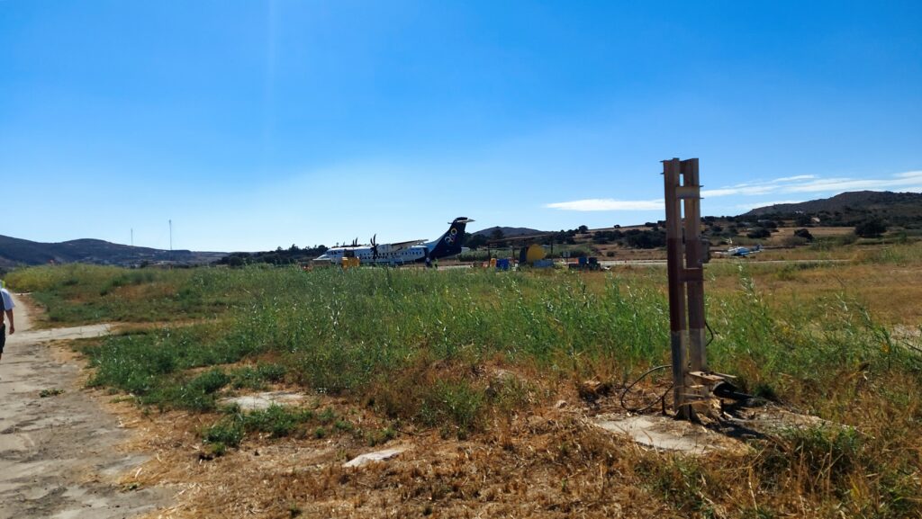 Olympic Air plane at Milos Airport