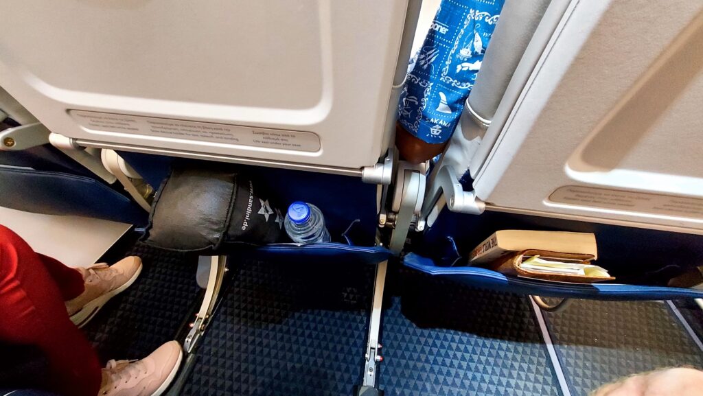 Aegean Airlines business class' legroom